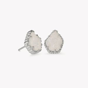 Tessa silver stud in iridescent drusy